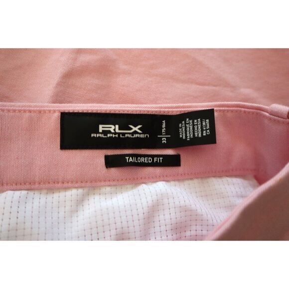 RLX Ralph Lauren Men's Sz 33 Pink Tailored Fit Golf Performance Shorts - Picture 3 of 13